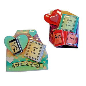 Book Pins By Lucinda Love To Read Open Share a Book Multicolor Brooches (2)